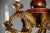 Metal Vintage Bronze Horns Chandelier For Sale - Image 7 of 9