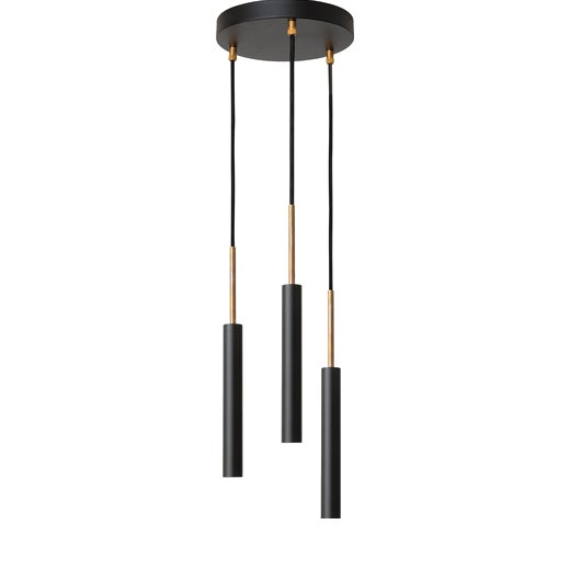 Black Brass Stav 3 Ceiling Lamp by Johan Carpner for Konsthantverk For Sale