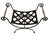 1940s 1940s Neoclassical Blacksmith Wrought Iron and Brass Curule Bench For Sale - Image 5 of 10