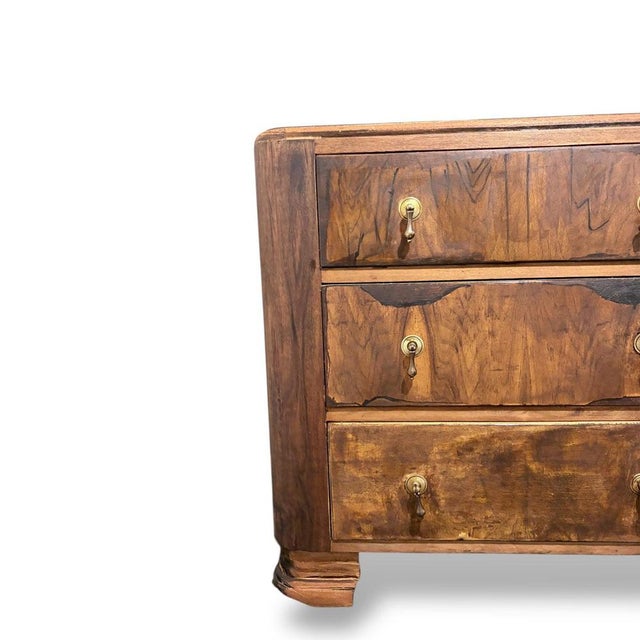 Art Deco CC41 Chest of Drawers in Burr Walnut For Sale - Image 4 of 9
