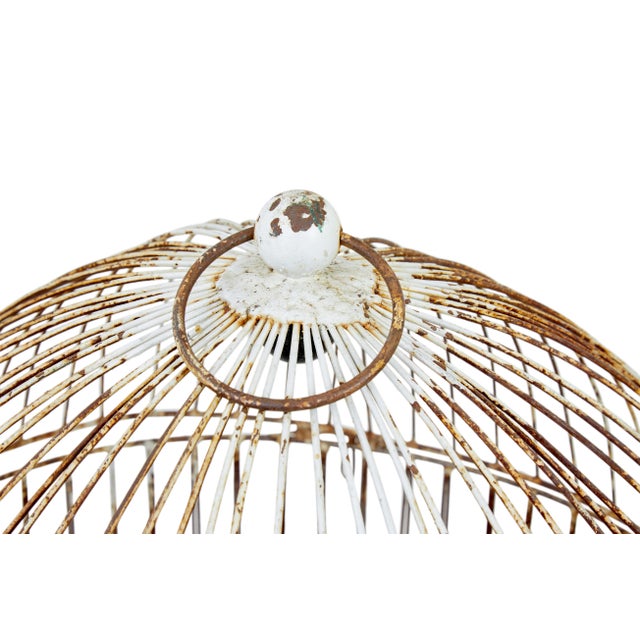 Large 19th Century Wire Frame Decorative Bird Cage, 1890 For Sale - Image 7 of 8