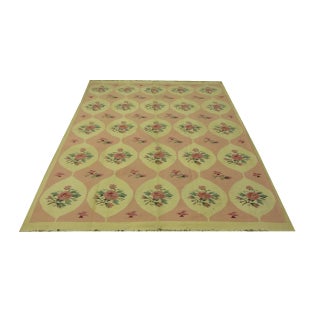 Modern Floral Kilim Rug - 8' X 10' For Sale