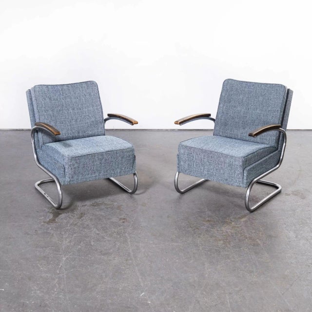 Blue Fleck Armchair by Mart Stam for Mucke Melder, 1930s For Sale - Image 9 of 18