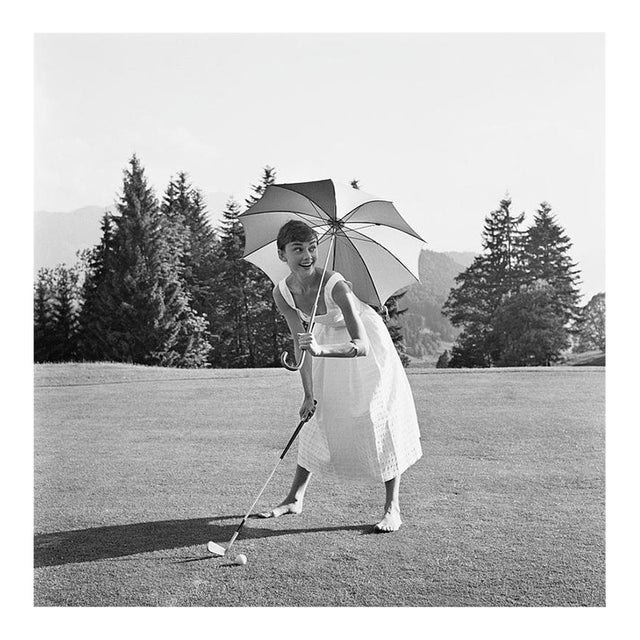 'Golfing Hepburn' Unframed Archival Pigment Print For Sale