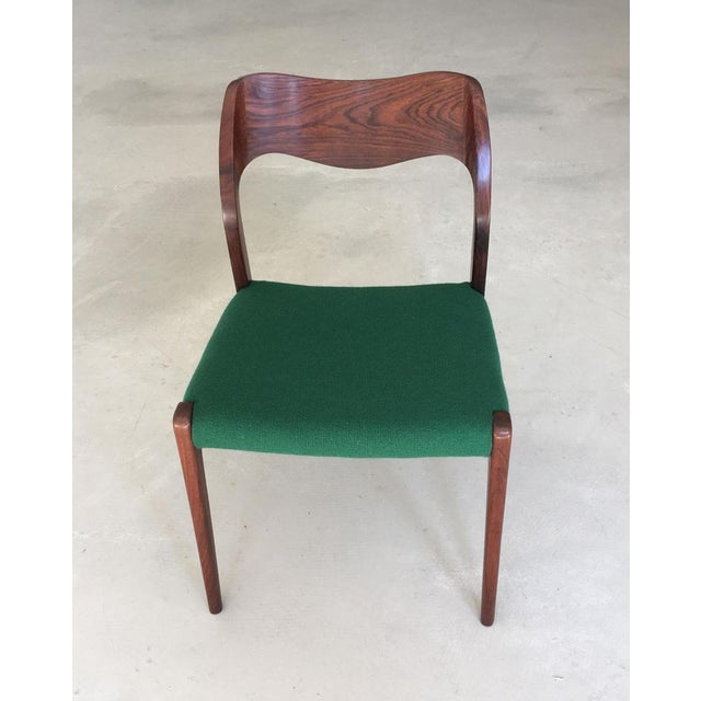 Vintage Rosewood Dining Chairs from J.L. Møllers, Customizable Reupholstery, 1950s, Set of 4 For Sale - Image 9 of 18