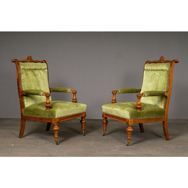 Item: Pair of armchairs Period & Style: Gründerzeit (late 19th century) - second half of the 19th century Features: -...