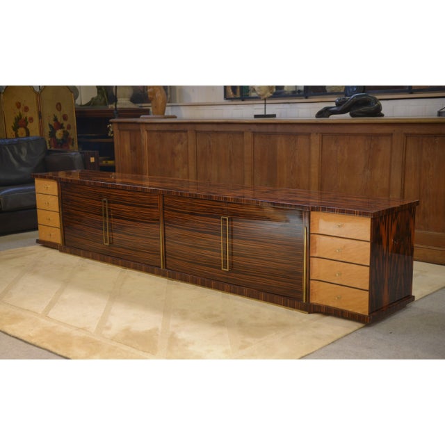 Minimalist Sideboard in Ebony and Sycamore, 1960s For Sale - Image 13 of 13