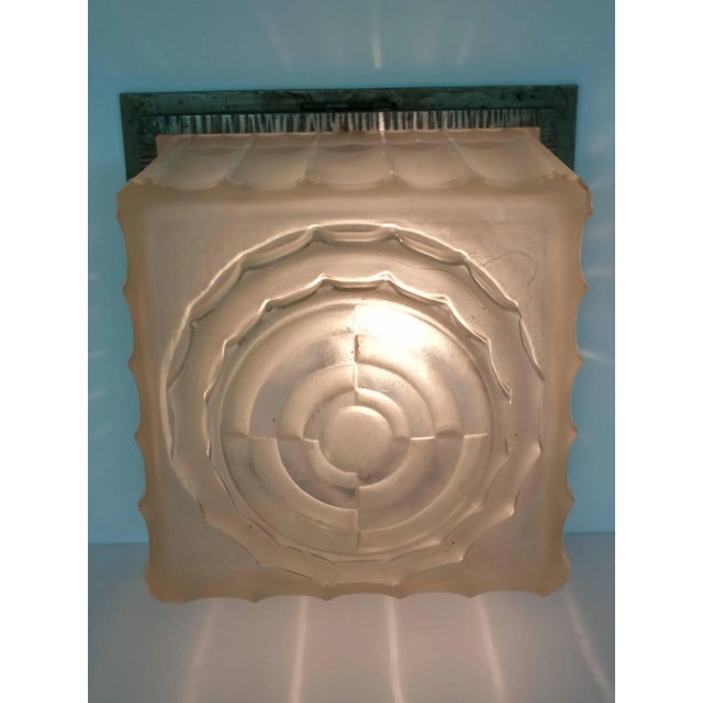Art Deco French Art Deco Flush Mount Signed by Sabino For Sale - Image 3 of 7