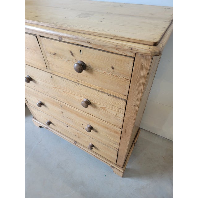 Late 19th Century Antique Pine Two Over Three Chest of Drawers From England For Sale - Image 5 of 12