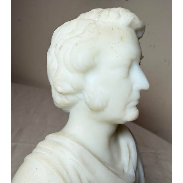 Black Antique Charles Sumner Figural Frosted Milk Glass Bust Paperweight Sculpture For Sale - Image 8 of 15