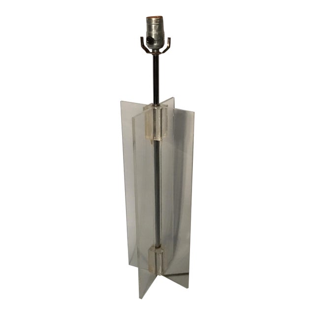 Vintage Lucite Table Lamp For Sale