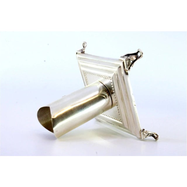 Silver Candleholder with Young Figure For Sale - Image 3 of 8