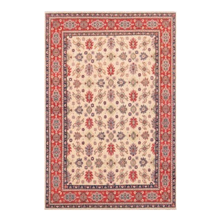 Southwestern Kazak Beige/Red Wool Rug - 9'2''x12'1'' For Sale