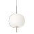 Large 'Kushi' Opaline Glass and Brass Suspension Lamp for Kdln For Sale