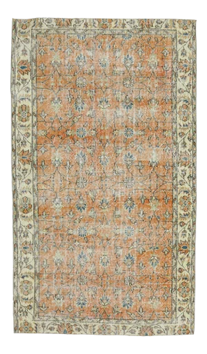 Vintage Turkish Oushak Handmade Wool Rug