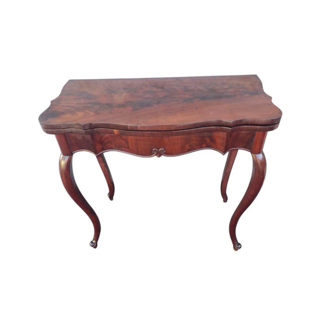 Mid 19th Century Antique Napoleon III French Console Game Table Circa 1860s For Sale - Image 5 of 12