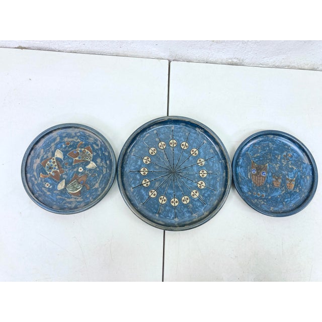 Vintage Wall Plates by Heinz Theo Dietz, 1970s, Set of 3 For Sale - Image 13 of 13