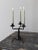 American Vintage Wrought Iron Twisted Tripod Candelabra, Circa Early-Mid 20th Century For Sale - Image 3 of 16