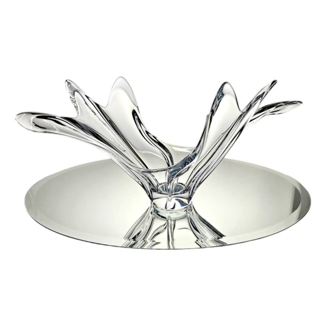 Monumental Vannes-Le-Châtel Freeform Crystal Centerpiece, 28 Inches, France, 1960s For Sale