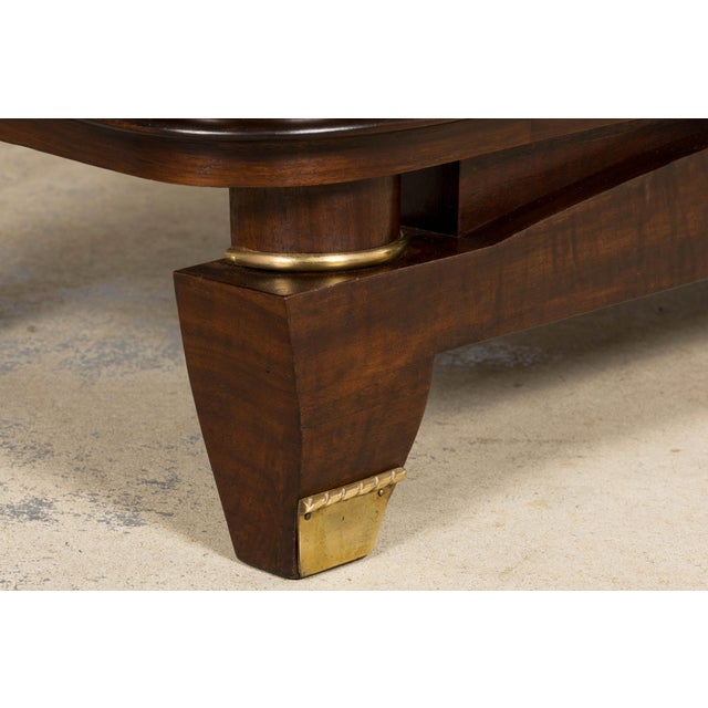 1930s French Art Deco Walnut Commode With Floral Marquetry For Sale - Image 16 of 17