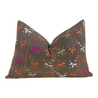 Jha Antique Indian Folk Lumbar Pillow For Sale