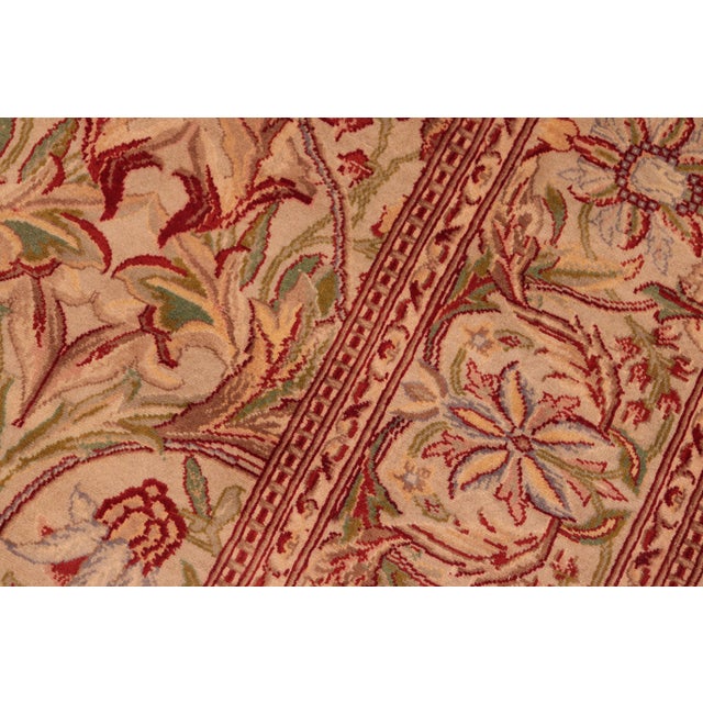 Shabby Chic 1990's Pak-Persian Taupe/Rust Wool Rug - 6'2'' X 9'1'' For Sale - Image 4 of 9