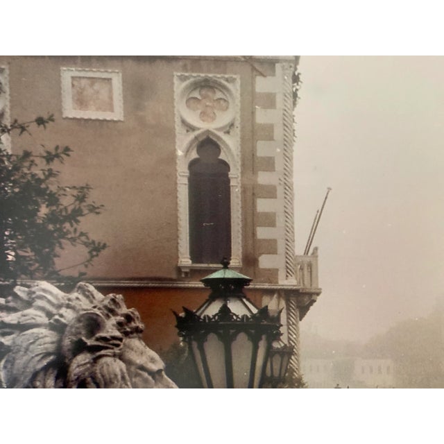 Printmaking Materials "Grand Canal Lion in Fog" Contemporary Plein Art Photo Print by Louise Weinberg For Sale - Image 7 of 8