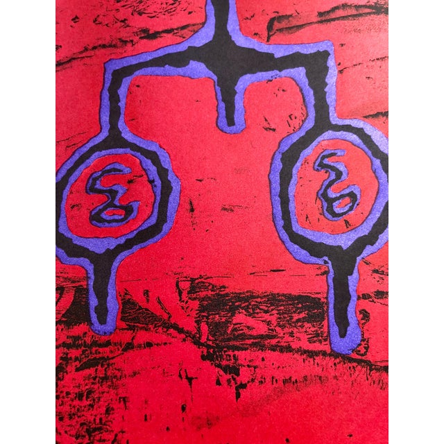 Paint William Brice, Untitled #11 Two Forms Red Ground Abstract Expressionist Aquatint Etching, 1990 For Sale - Image 7 of 10