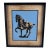 Vintage Batik Style Horse Wall Art Framed Mid-Century Decorative Panel For Sale