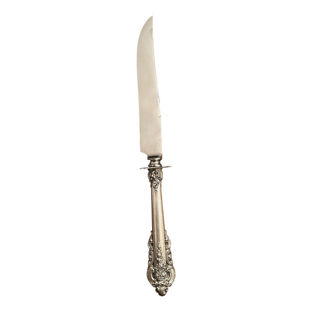 Late 20th Century Wallace Sterling Silver, Grand Baroque, Carving Knife, 10 5/8 In For Sale