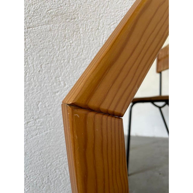 Hexagonal Pine Mirror, 1980s For Sale - Image 16 of 18