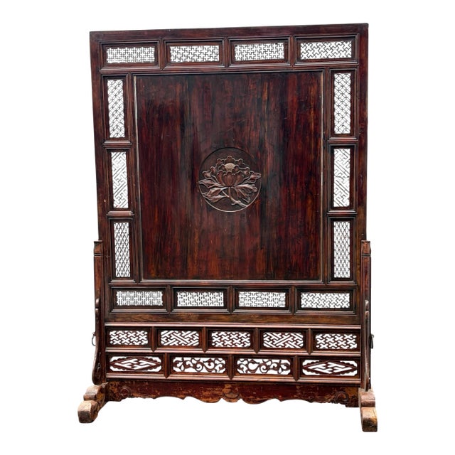 Mid 19th Century Massive Carved Antique Chinese Room Divider For Sale