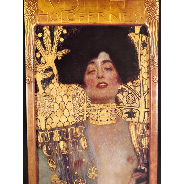 Gold Gustav Klimt (1862-1918), Judith I, 1901, Österreichische Galerie Wien, Exhibition Poster, Vienna 1900 - Art and Design in 1991, Printed in Denmark For Sale - Image 8 of 10