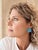 Circa 1980s Italian 18k White Gold Persian Turquoise and Diamond Floral Earrings For Sale - Image 12 of 12