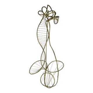 Steffen Thomas Brutalist Gilded Metal Hanging Sculpture, 1964 For Sale