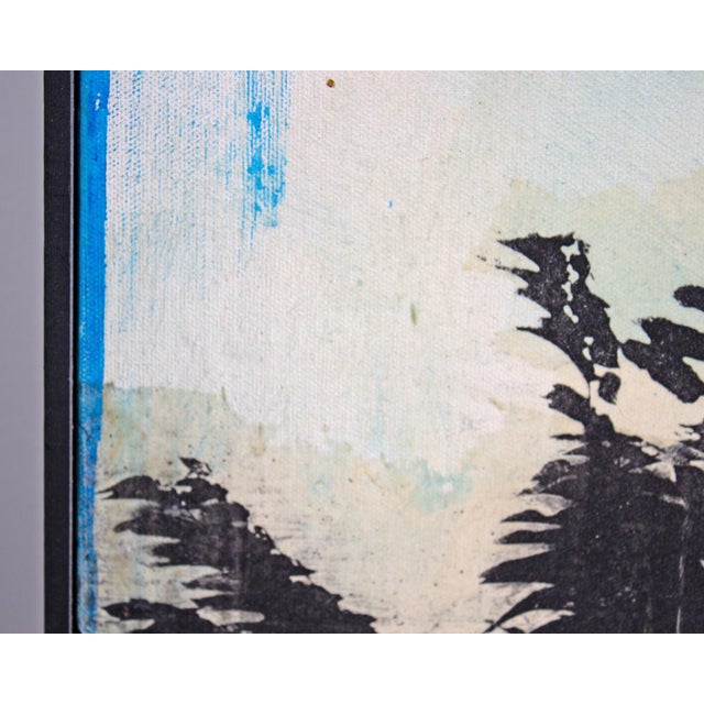 1999 Abstract Mixed Media Painting and Collage on Canvas by Anthony Louis Popcheff For Sale In Indianapolis - Image 6 of 10