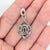 Blue 3Ct Aquamarine Pendant With Natural Diamonds in Solid 14k Gold, 11x9mm For Sale - Image 8 of 9