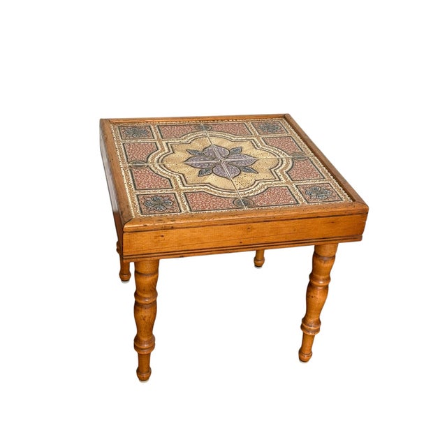 Mid-Century Modern Mid Century Danish Style Tile Accent /Tea Table For Sale - Image 3 of 12