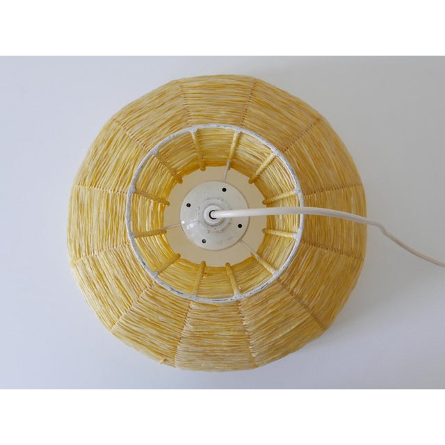 Mid-Century Modern Raffia Bast Pendant Lamp or Hanging Light, Germany, 1970s For Sale - Image 17 of 18