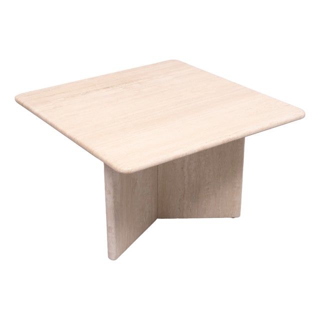 Small Travertine Coffee Table, 1970s For Sale