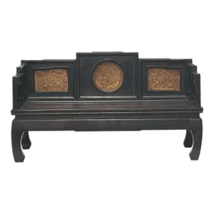 Chinese Rosewood Handmade Daybed Chaise Miniature Display Art
