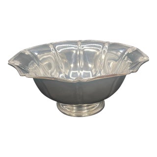 Juliska Berry & Thread Metal Footed Bowl Centerpiece Bowl For Sale