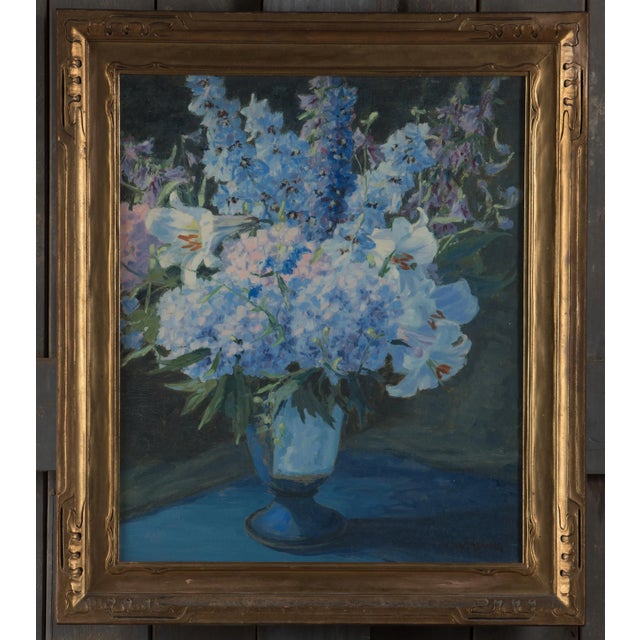 1920 Original Impressionism Oil Painting on Canvas by Charles Jacob Young For Sale - Image 9 of 9