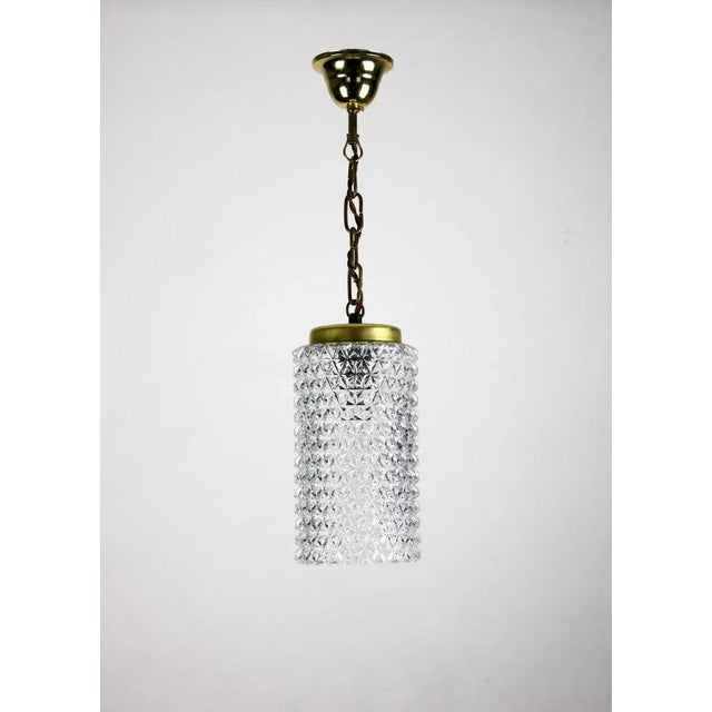 Crystal Glass Pendant Lamp, 1960s For Sale - Image 14 of 14