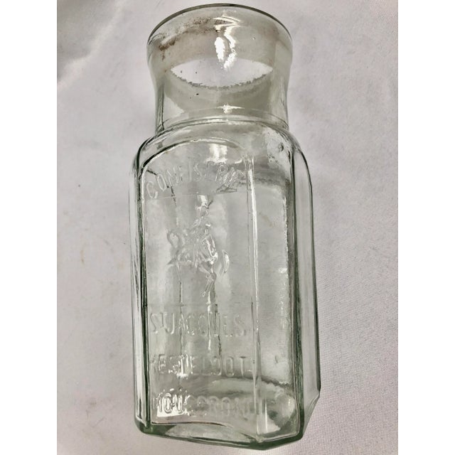 Belgian Glass Embossed Confectionary Jar For Sale - Image 4 of 13