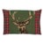 Scottish Stag Green Tartan Cushion With Tartan Sides With Feather Filler - 33x46cm (15"x18") For Sale