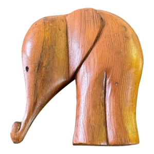 Mid Century Paul Marshall Teak Elephant Statue
