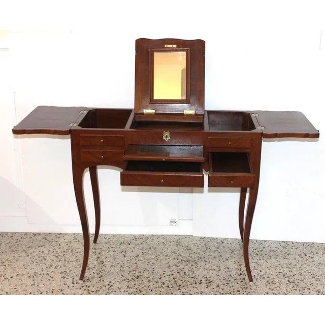 French Vanity Table Louis XV Style For Sale - Image 3 of 12