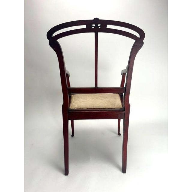 Art Nouveau Wooden Armchairs by Carlo Zen, Italy, 1900, Set of 2 For Sale - Image 9 of 16