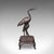 1940s Vintage Okimono Figure, Two Cranes, Japanese, Bronze, Bird Study, Art Deco, 1940 For Sale - Image 5 of 12